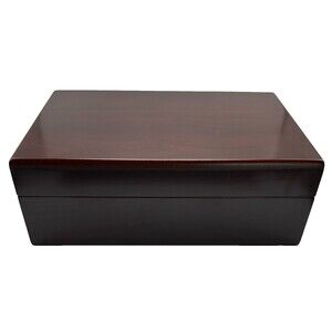10 CT TRAVEL CIGAR HUMIDOR–Mahogany, Compact, Durable, Spanish‎ Cedar, HUM-TR10
